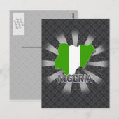 Nigeriaanse vlaggenkaart 2.0 briefkaart (Voorkant / Achterkant)