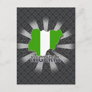 Nigeriaanse vlaggenkaart 2.0 briefkaart