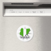 Nigeriaanse vlaggenkaart 2.0 magneet (Insitu (Vaatwasser))