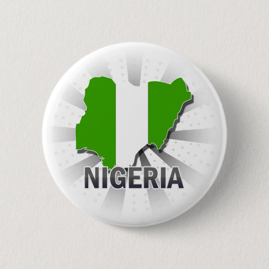 Nigeriaanse vlaggenkaart 2.0 ronde button 5,7 cm (Voorkant)