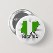 Nigeriaanse vlaggenkaart 2.0 ronde button 5,7 cm (Voorkant /achterkant)