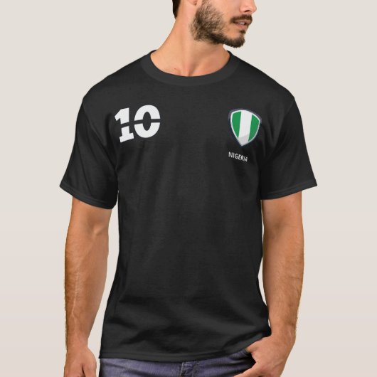 Nigeriaanse voetbalhonkbal met Jersey T-shirt (Voorkant)