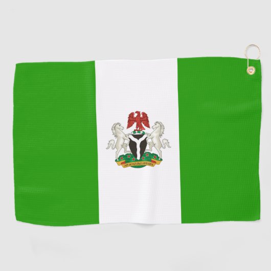 Nigeriaanse wapenschild  golfhanddoek (Horizontaal)
