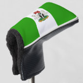 Nigeriaanse wapenschild golfheadcover (3/4 voorkant)