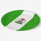 Nigeriaanse wapenschild    papieren bordje (Gekanteld)