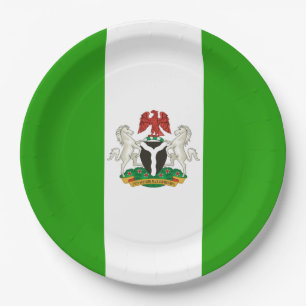 Nigeriaanse wapenschild    papieren bordje