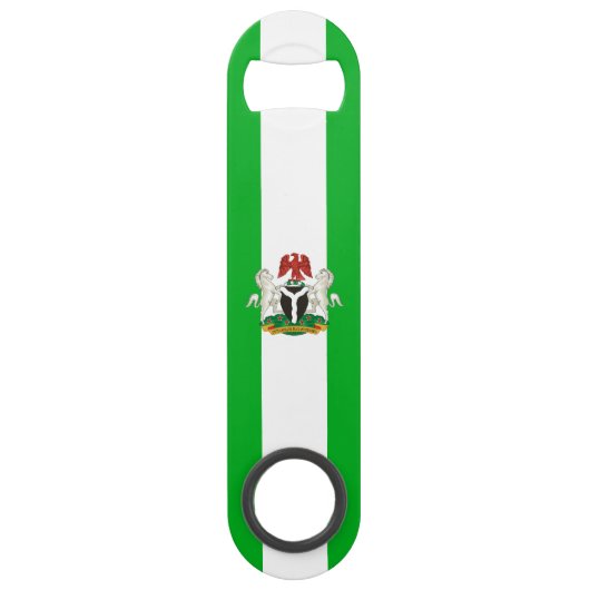 Nigeriaanse wapenschild speed flessenopener (Voorkant)