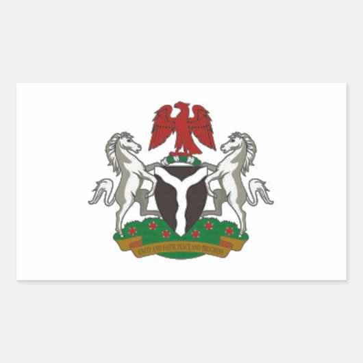 Nigeriaanse wapenstilstand rechthoekige sticker (Voorkant)