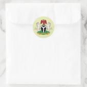 Nigeriaanse wapenstilstand ronde sticker (Tas)