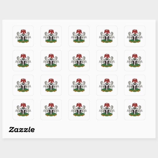 Nigeriaanse wapenstilstand vierkante sticker (Vel)
