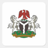 Nigeriaanse wapenstilstand vierkante sticker (Voorkant)