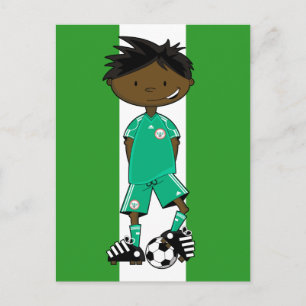 Nigeriaanse WK Voetbal Briefkaart