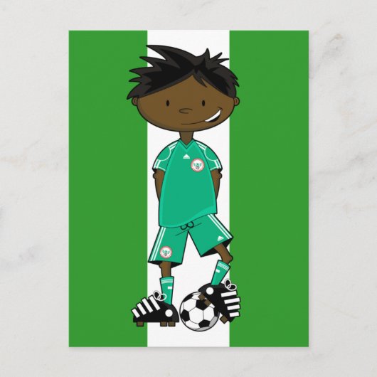 Nigeriaanse WK Voetbal Briefkaart (Voorkant)