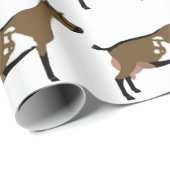 Nigerian Dwarf Dairy Goat Boerderij on White Cadeaupapier (Rol Hoek)