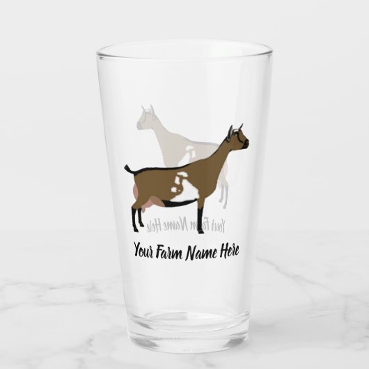 Nigerian Dwarf Dairy Goat Glas (Achterkant)