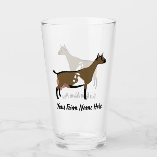 Nigerian Dwarf Dairy Goat Glas (Voorkant)