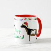 Nigerian Dwarf Dairy Goat Kerstmis Mok (Voorkant rechts)