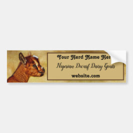 Nigerian Dwarf Dairy Goat Kind Bumpersticker