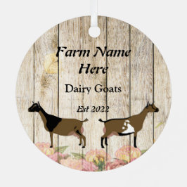 Nigerian Dwarf Dairy Goat - Melktijd Metalen Ornament