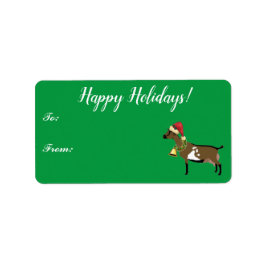 Nigerian Dwarf Dairy Goat met kerstcadeau Label