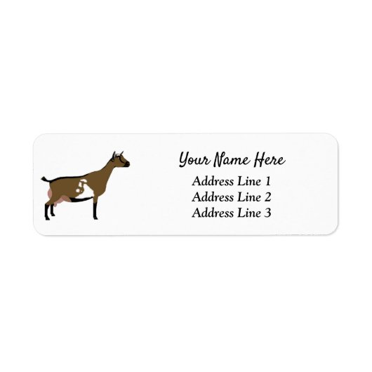 Nigerian Dwarf Dairy Goat Return Label (Voorkant)