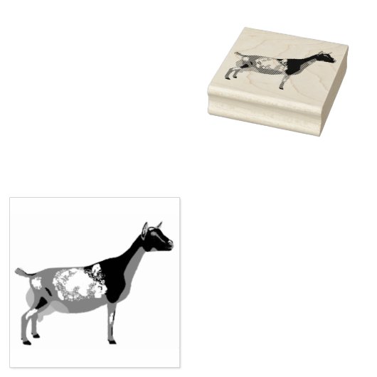 Nigerian Dwarf Dairy Goat Rubberstempel (Gestempeld)