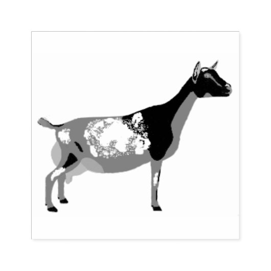 Nigerian Dwarf Dairy Goat Rubberstempel (Afrduk)