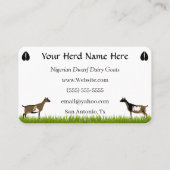 Nigerian Dwarf Dairy Goat Visitekaartje (Voorkant)