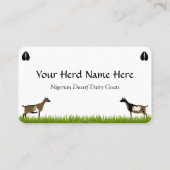 Nigerian Dwarf Dairy Goat Visitekaartje (Achterkant)