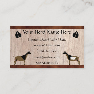Nigerian Dwarf Dairy Goat Visitekaartje