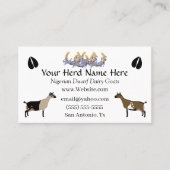 Nigerian Dwarf Dairy Goat Visitekaartje (Voorkant)
