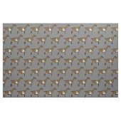 Nigerian Dwarf Dairy Goats on Grey Stof (Fat Quarter)