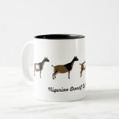 Nigerian Dwarf Dairy Goats Tweekleurige Koffiemok (Voorkant links)