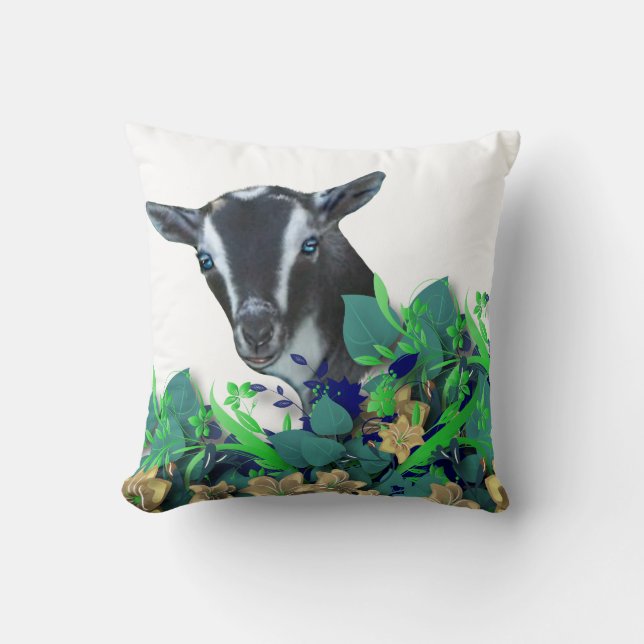 Nigerian Dwarf Goat Herd Name Goat Pillow Kussen (Voorkant)