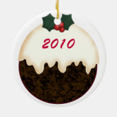 Nigerian Dwarf Goat Santa Hat kerstversiering Keramisch Ornament (Achterkant)