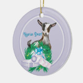 Nigerian Dwarf Goat Wreath Holiday Ornament (Links)