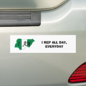 nigerian, IK REP DE HELE DAG, OM DE DAG Bumpersticker (Op auto)