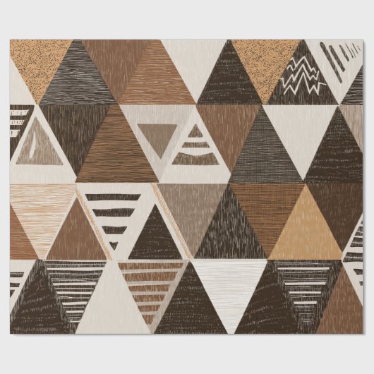 Nigerian patterns on a triangles background cadeaupapier (Vlak)