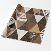 Nigerian patterns on a triangles background cadeaupapier (Uitgerold)