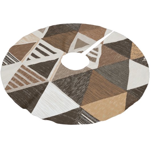 Nigerian patterns on a triangles background kerstboom rok (Gekanteld)