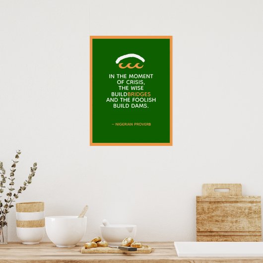 Nigerian Proverb Poster (Keuken)