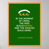 Nigerian Proverb Poster (Voorkant)