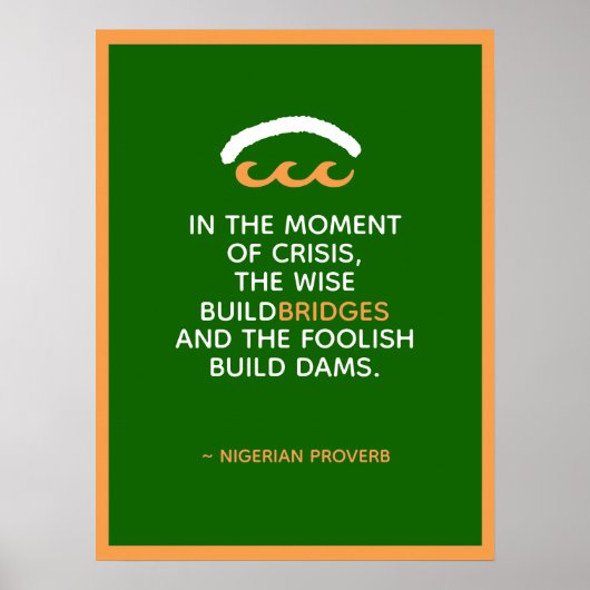 Nigerian Proverb Poster (Voorkant)