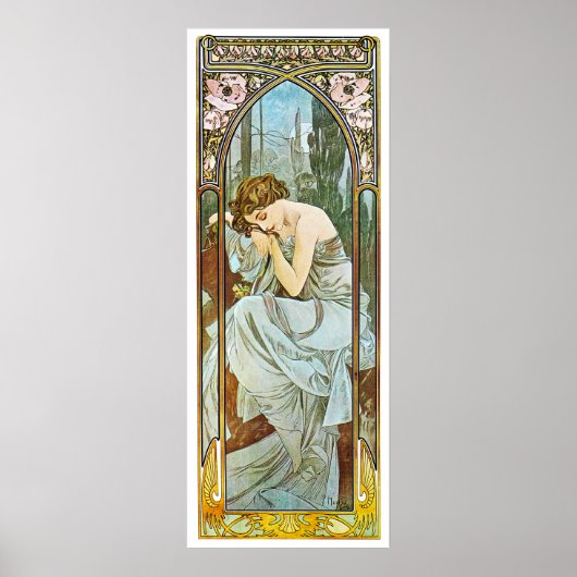 Night, Alphonse Mucha Poster (Voorkant)