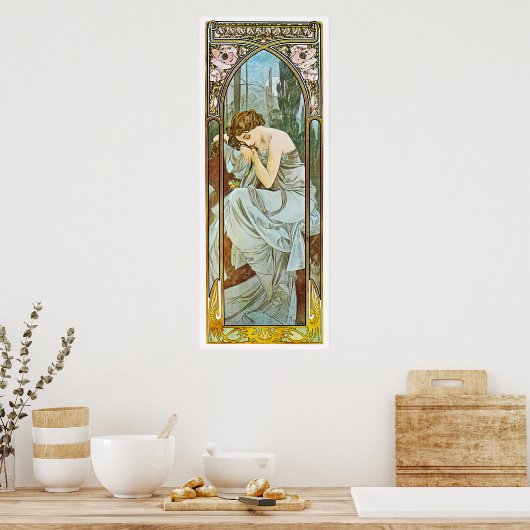 Night, Alphonse Mucha Poster (Keuken)