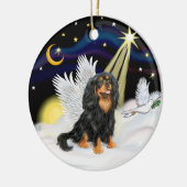 Night Angel - Cavalier King Charles (tri) Keramisch Ornament (Links)