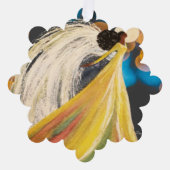 Night Angel Papier Ornament Kaart (Voorkant)