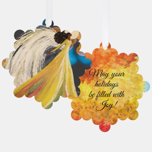 Night Angel Papier Ornament Kaart (Voorkant / Achterkant)