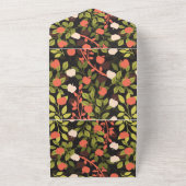 Night Apple Tree Orchard Floral Garden Pattern All In One Uitnodiging (Buitenkant)
