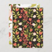 Night Apple Tree Orchard Floral Garden Pattern Briefkaart (Voorkant / Achterkant)